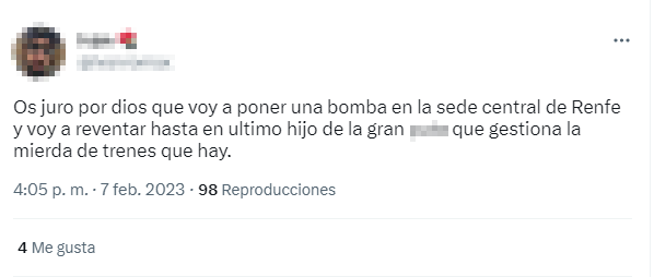 policia's tweet photo. El humor puede ser algo particular pero hay cosas que ❌NO❌ son una broma⤵

Una amenaza de bomba en @Renfe o en cualquier otra situación no es un chiste, es una conducta delictiva

#NoEsBromaEsDelito 
#SomosTuPolicía https://t.co/E5ysdzHB5X