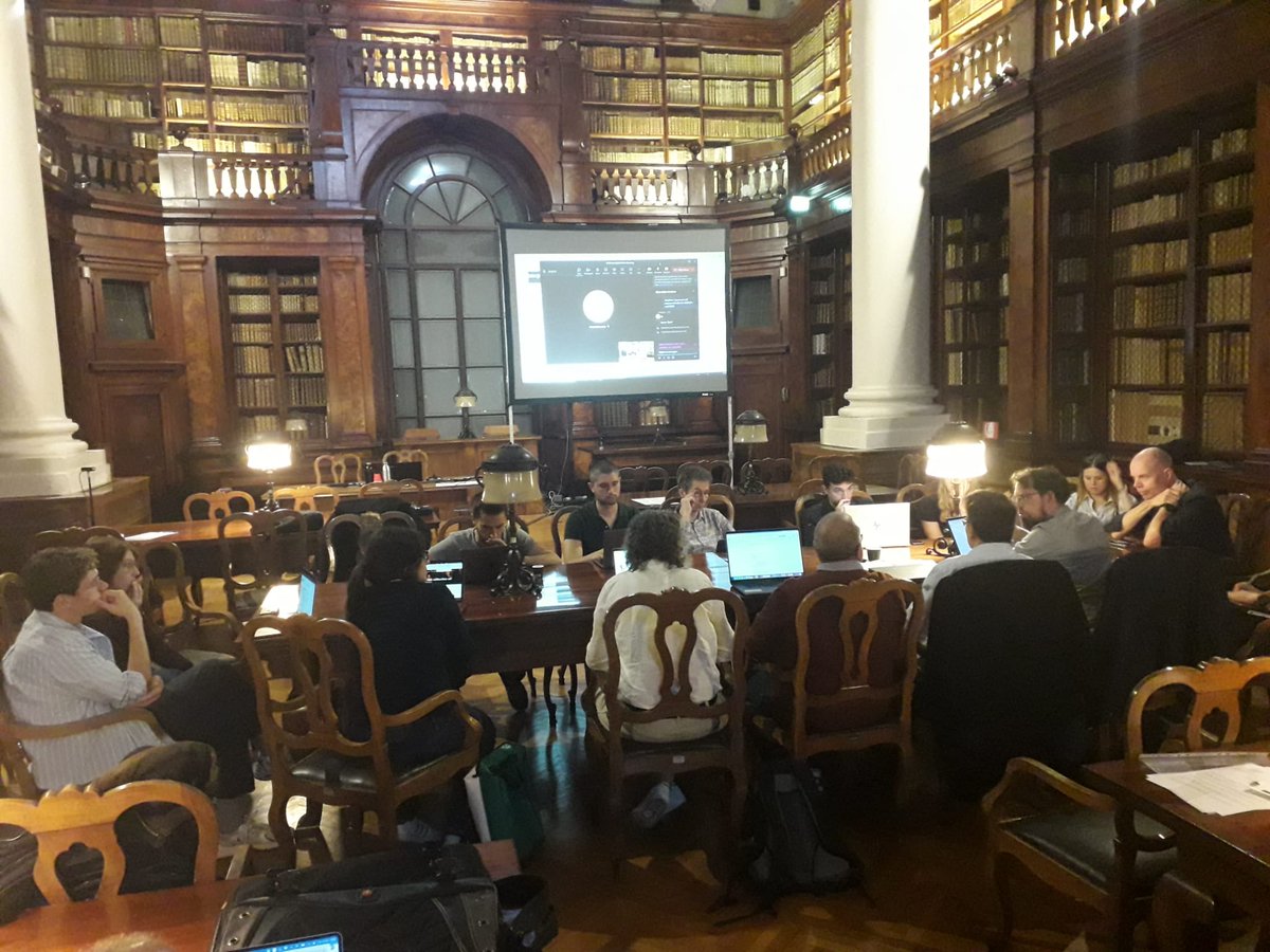PolifoniaH2020 (@polifoniah2020) on Twitter photo The Polifonia team has now started the working sessions with the on site stakeholders. Collabs related to INTERLINK are huddled together in the Aula Magna, Biblioteca <a href="/Unibo/">Università di Bologna</a> to discuss challenges and future steps. The Polifonia team has now started the working sessions with the on site stakeholders. Collabs related to INTERLINK are huddled together in the Aula Magna, Biblioteca <a href="/Unibo/">Università di Bologna</a> to discuss challenges and future steps.