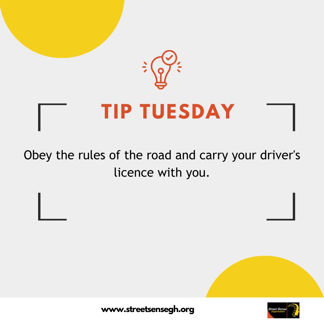 Yes, you! Have you picked up your driver's licence today?🛑

#tiptuesday #roadsafetyghana #driverandvehicle #drivealive