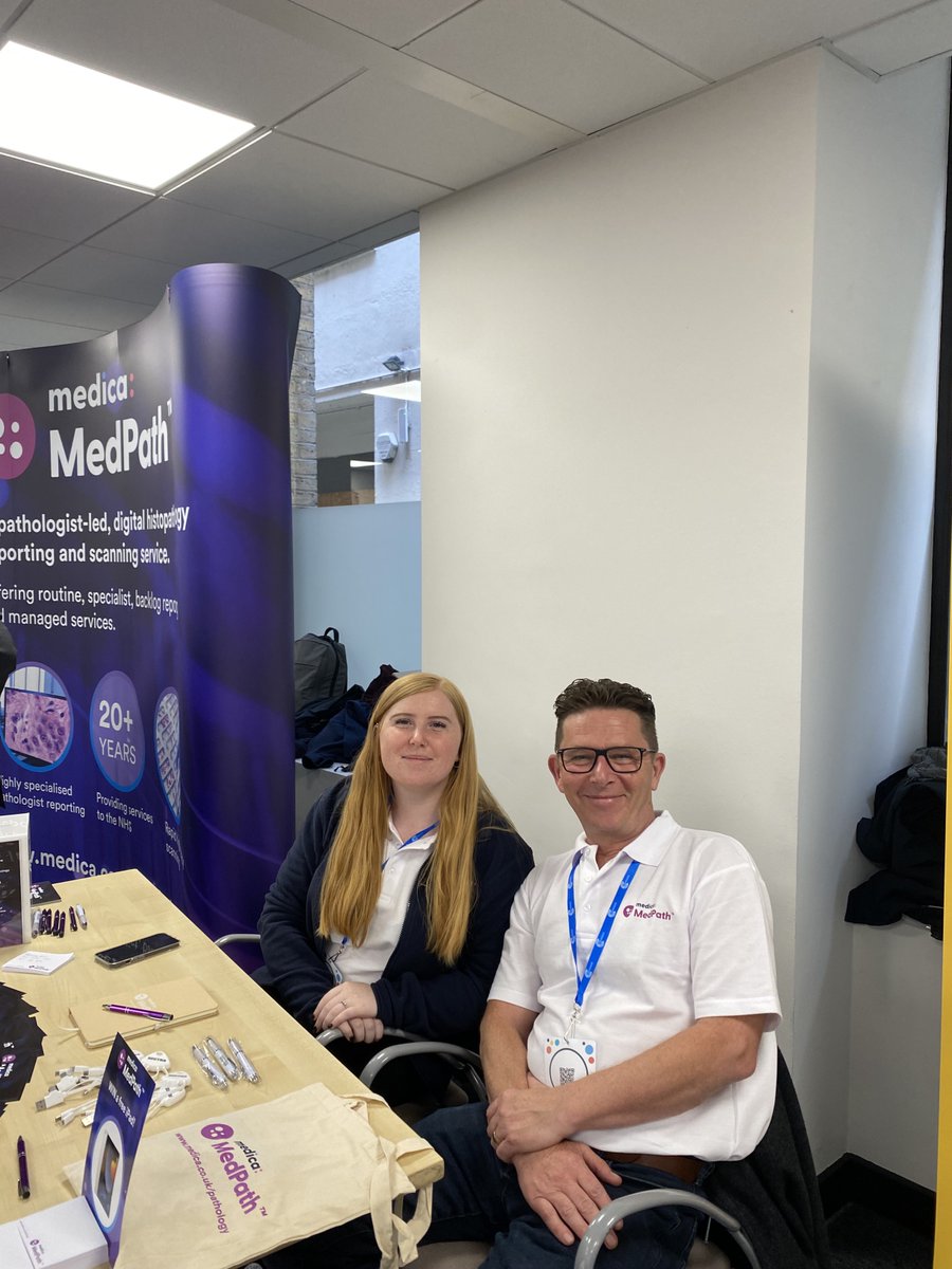 MedicaGroup's tweet photo. We're here at the @Convenzis_Group NHS Pathology Conference South today, and it's been a fantastic morning!

Please stop by and chat with the MedPath team about our digital histopathology service. And, make sure you enter our competition to win a free iPad!

#DigitalPathology https://t.co/2zmSZSzVgY