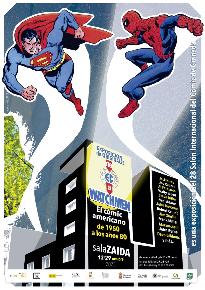 Presentación cartel 28 Salón Cómic Granada #comicGR miércoles 18 de octubre de 2023 en Sala Zaida, 13h con H. Servián <a href="/Cajaruralgr/">Caja Rural Granada</a>  I. Calahorro <a href="/SubdeGobGranada/">Subdelegación Gobierno Granada</a>   J. Ferreira <a href="/CulturaAytoGR/">CulturaAytoGR</a>  R. González <a href="/dipgra/">Diputación de Granada</a> y A. Casasola <a href="/eveletacomic/">30 Aniversario Salón Cómic Granada- Octubre 2024</a>
