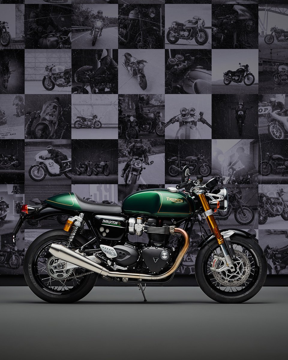 TriumphJapanKK's tweet photo. スタイリッシュなアイコンに別れを告げます🏁

個性的でエクスクルーシブな最終生産モデル、Thruxton Final Editionが登場。

▼Thruxton Final Edition 詳細はこちら
https://t.co/2TId5HFn3Z

#ForTheRide #トライアンフ #TriumphThruxton1200 https://t.co/vJFUzfTCdw