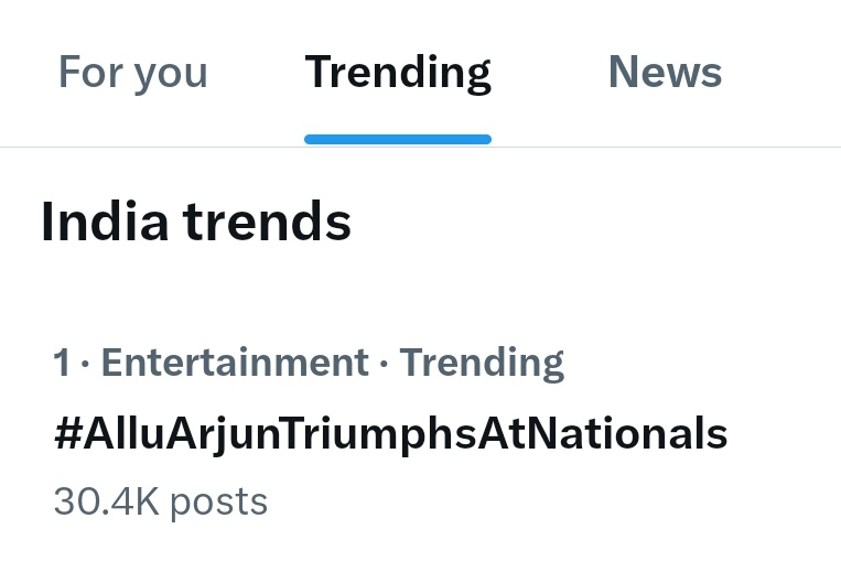 TrendsAlluArjun's tweet photo. Numero uno in Indian Cinema @alluarjun 

Dear haters 
Bowing down to king &amp; stay healthy!🛐❤️

TFI PRIDE ALLUARJUN
#AlluArjunTriumphsAtNationals https://t.co/BGmCHNRwWN