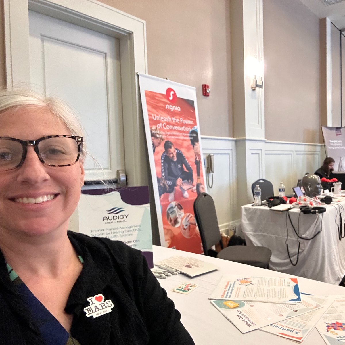 This past weekend, Audigy's Erica Newman was at New Hampshire Academy of Audiology, connecting with hearing care professionals and discussing their current challenges and practice management support needs.

Thank you to all who stopped by!
...
#NHAA #audigy