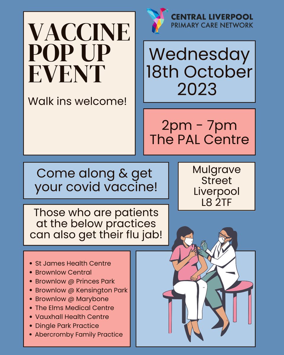 Tomorrow we will be having a Vaccine Pop-Up Event at <a href="/CentrePal/">PAL Action Group</a>! Make sure to pop along. See info on poster⭐️