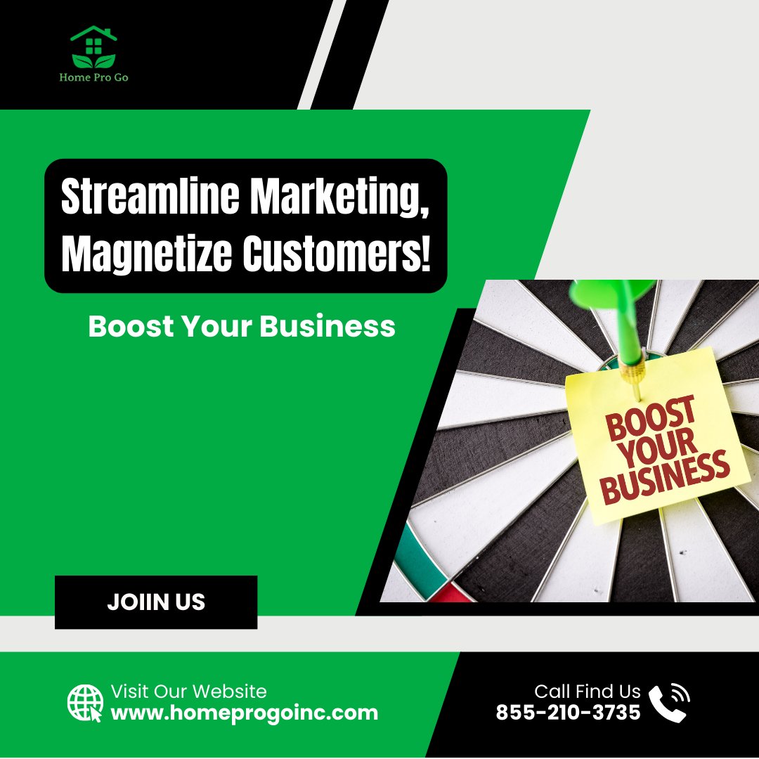 Ready to take your #business to new heights?
Streamline your marketing efforts and magnetize #customers with our expert strategies!

𝐆𝐄𝐓 𝐈𝐍 𝐓𝐎𝐔𝐂𝐇
🌐 homeprogoinc.com
📞 855-210-3735
📧 ClientCare@HomeProGoInc.com
.
.
#HomeProGo #BusinessElevation #MarketingMagnet