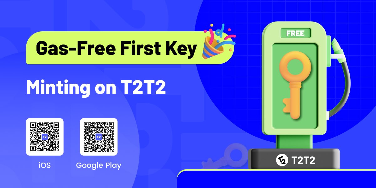 T2T2_official's tweet photo. #T2T2Bonus💰𝗚𝗮𝘀-𝗙𝗿𝗲𝗲 𝗙𝗶𝗿𝘀𝘁 𝗞𝗲𝘆 𝗠𝗶𝗻𝘁𝗶𝗻𝗴 on T2T2

We're thrilled to welcome all newcomers with this fantastic offer – mint your first key completely free of charge! All you need is a phone, a #BASE & #ETH wallet, and a WIFI connection.🎉

Learn how with our step-by-step tutorial 🔗https://t.co/qDLhWKURfr

#WelcomeToT2T2 #NoGasFees