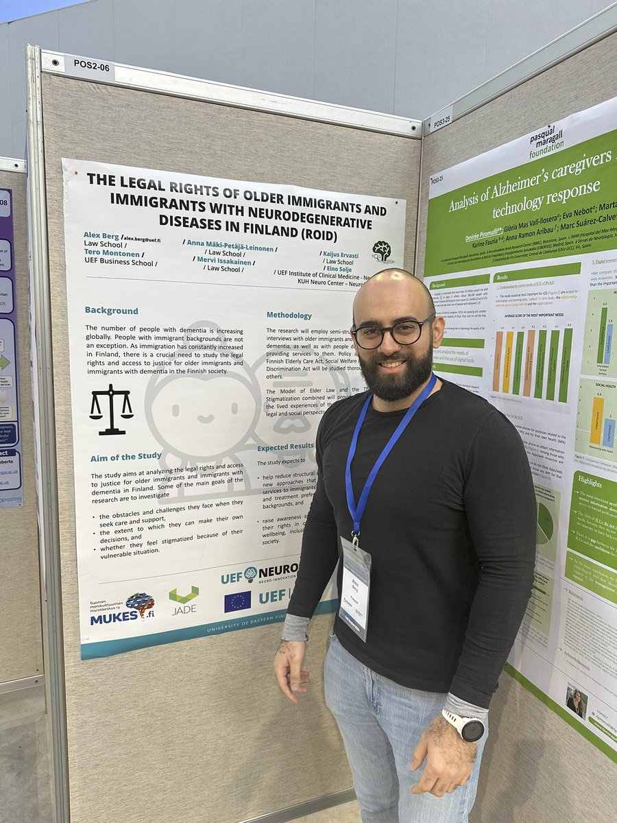 Anna Mäki-Petäjä-Leinonen (@annamakipetaja) on Twitter photo Our <a href="/UEFNeuroInno/">UEF Neuro-Innovation</a> #Neuroethics_Law PhD researcher <a href="/exalberg/">Alex Berg</a> presenting his research on the legal rights of older immigrants and immigrants with dementia in Finland. Some preliminary results already there! 👍😃 <a href="/AlzheimerEurope/">Alzheimer Europe</a> #33AEC. <a href="/UEFneuroscience/">UEF Neuroscience</a> <a href="/HVoikeus/">Hyvinvointioikeuden keskus (UEF)</a> <a href="/UEFLawSchool/">UEF Law School</a> Our <a href="/UEFNeuroInno/">UEF Neuro-Innovation</a> #Neuroethics_Law PhD researcher <a href="/exalberg/">Alex Berg</a> presenting his research on the legal rights of older immigrants and immigrants with dementia in Finland. Some preliminary results already there! 👍😃 <a href="/AlzheimerEurope/">Alzheimer Europe</a> #33AEC. <a href="/UEFneuroscience/">UEF Neuroscience</a> <a href="/HVoikeus/">Hyvinvointioikeuden keskus (UEF)</a> <a href="/UEFLawSchool/">UEF Law School</a>