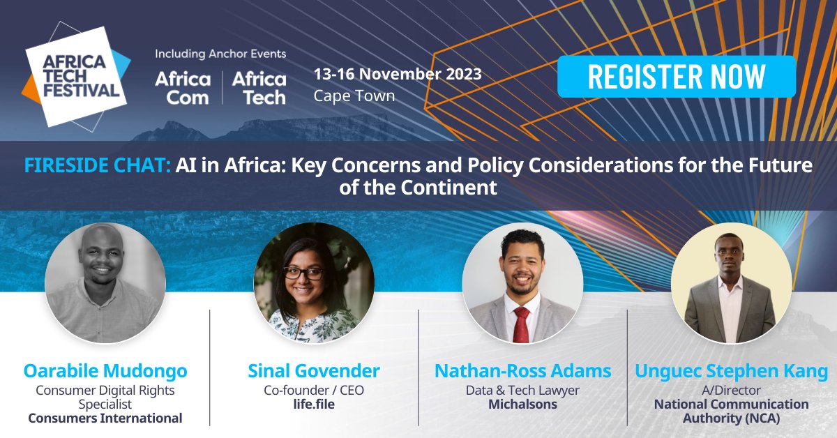 africatechfest's tweet photo. Join the #AfricaTechFestival session: "AI in Africa - Key Concerns &amp; Future Policies", covering Africa's role in the #AI supply chain &amp; its impact on local economies, gender equality &amp; EU-Africa cooperation 🌍🤖

➡ Register now: https://t.co/j9Cz4xoXri

#futureofAI #ATF2023 https://t.co/72zJiYSRIR