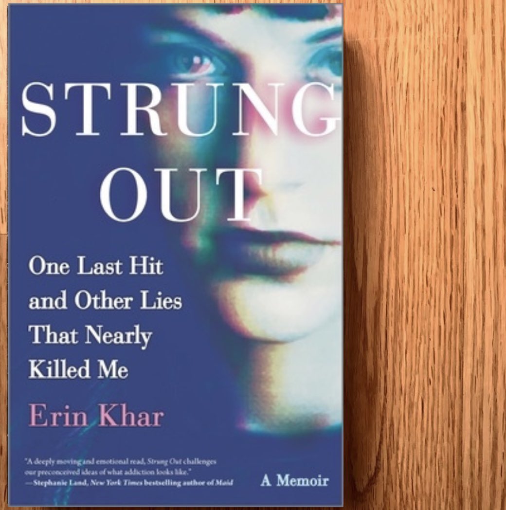 CloudLakeLit's tweet photo. Tiffany writes: “‘Strung Out’ starts with Erin Khar’s son Atticus asking his mom ‘if she ever did drugs?’ A loaded question for someone who had  been trapped in a cycle of addiction for years. Like any parent, Erin panics to find the words to answer her son’s question..” https://t.co/S1bXUa3l2r