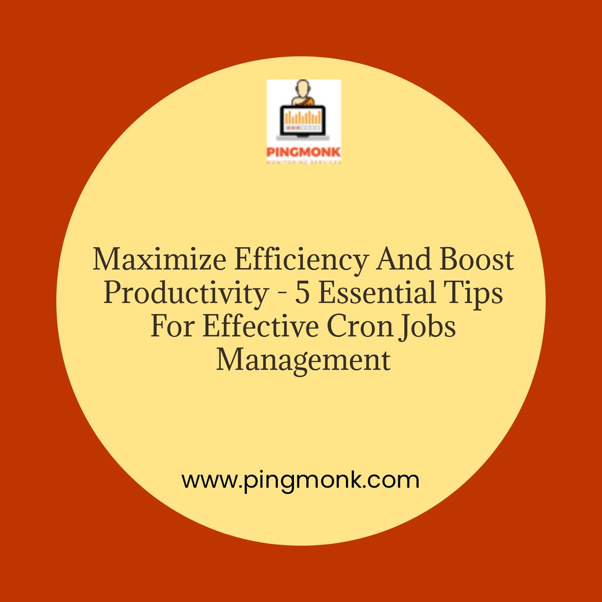 Ping_Monk001's tweet image. Maximize productivity with these 5 essential tips for managing Cron Jobs effectively ! Automate repetitive tasks, monitor performance, and handle errors promptly.
 #ProductivityHacks #pingmonk