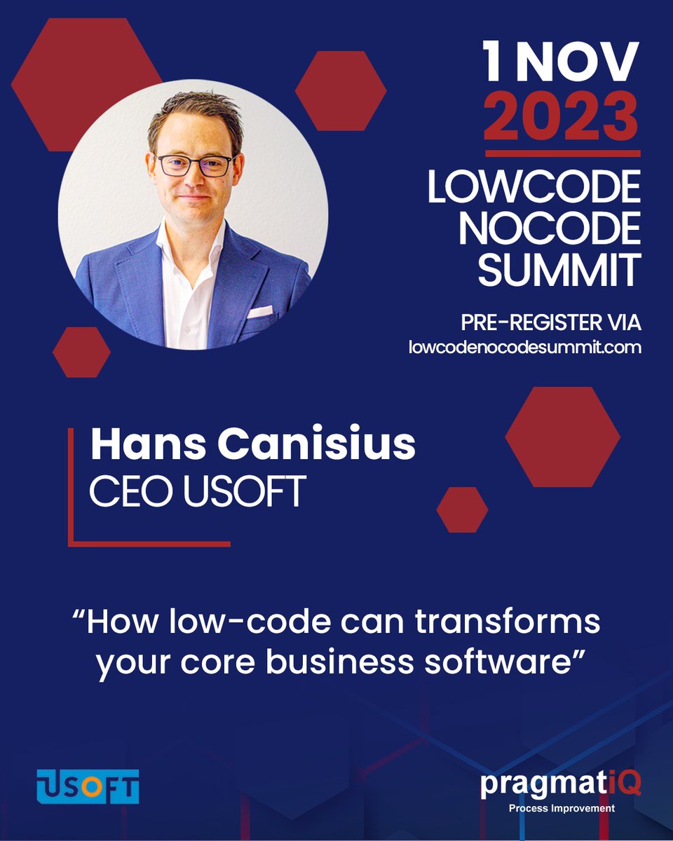 pragmatiQ's tweet photo. Lowcode Nocode Summit 23:
'How lowcode can transforms your business' by CEO Hans Canisius
Full programm and registration https://t.co/QoZWIcB3VI
#lowcode #nocode #lowcodenocodesummit #BusinessStrategy https://t.co/SN2C7tZy3V