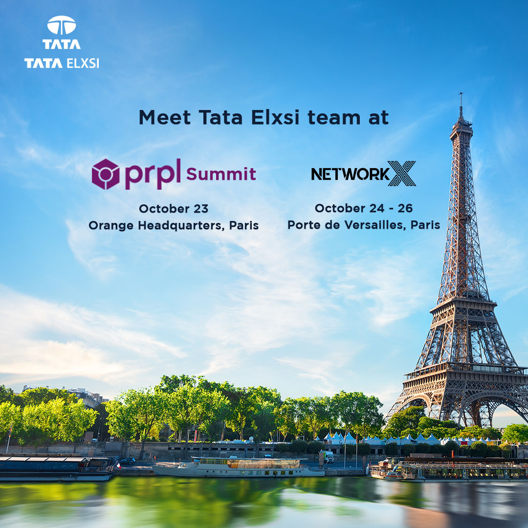 Meet Tata Elxsi team at the upcoming prpl Summit and NetworkX event in Paris from October 23–26, 2023.

Book a meeting to learn more. eu1.hubs.ly/H05Pg3D0

#prplsummit #networkx #broadband #networks #gateways #wifi #5G #FWA #tataelxsi #telecom