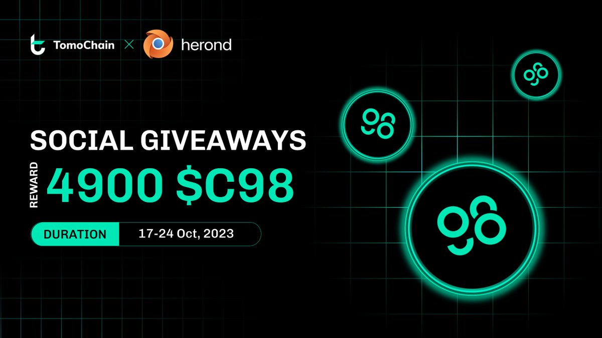 Viction Ecosystem (@victioneco) on Twitter photo 🎉Join our @TomoChainANN x <a href="/HerondBrowser/">Herond Browser</a> Integration quest campaign
🎁3500 $C98 for Lucky Raffle
🎁1400 $C98 for Top Referrer
🎁NFT for all
💡Tips: Invite friend as much to win both prize
📅 Event Date: October 17th - October 24th, 2023
Join us now 👇
app.questn.com/quest/82847994… 🎉Join our @TomoChainANN x <a href="/HerondBrowser/">Herond Browser</a> Integration quest campaign
🎁3500 $C98 for Lucky Raffle
🎁1400 $C98 for Top Referrer
🎁NFT for all
💡Tips: Invite friend as much to win both prize
📅 Event Date: October 17th - October 24th, 2023
Join us now 👇
app.questn.com/quest/82847994…