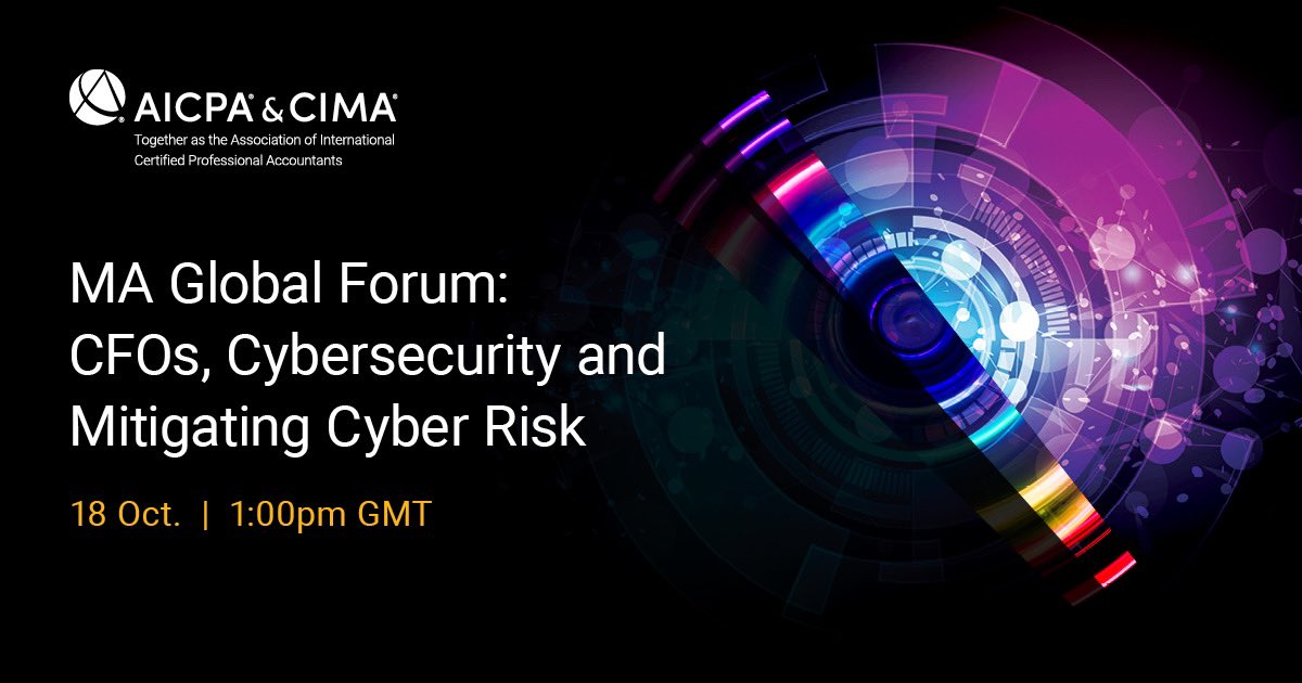 The role of Cyber Security is evolving; join tomorrow’s free webinar @AICPA and discover how CFOs define and mitigate cyber risks, how to plan for and equip teams with necessary Cyber skills, and more! ow.ly/rV3i50PT55G