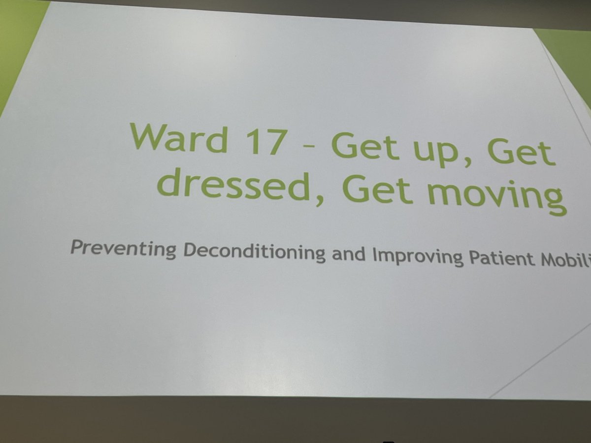 Heather62915921's tweet photo. If you missed it at our AHP partnership summit last week ‘Anyone can lead’ Jo McQuade therapy assistant practitioner shares the amazing outcomes of deconditioning QI on ward 17 at ⁦@DBH_NHSFT⁩ AHP QI Event ⁦@DBTH_AHPs⁩ https://t.co/hSXYxfFJCL