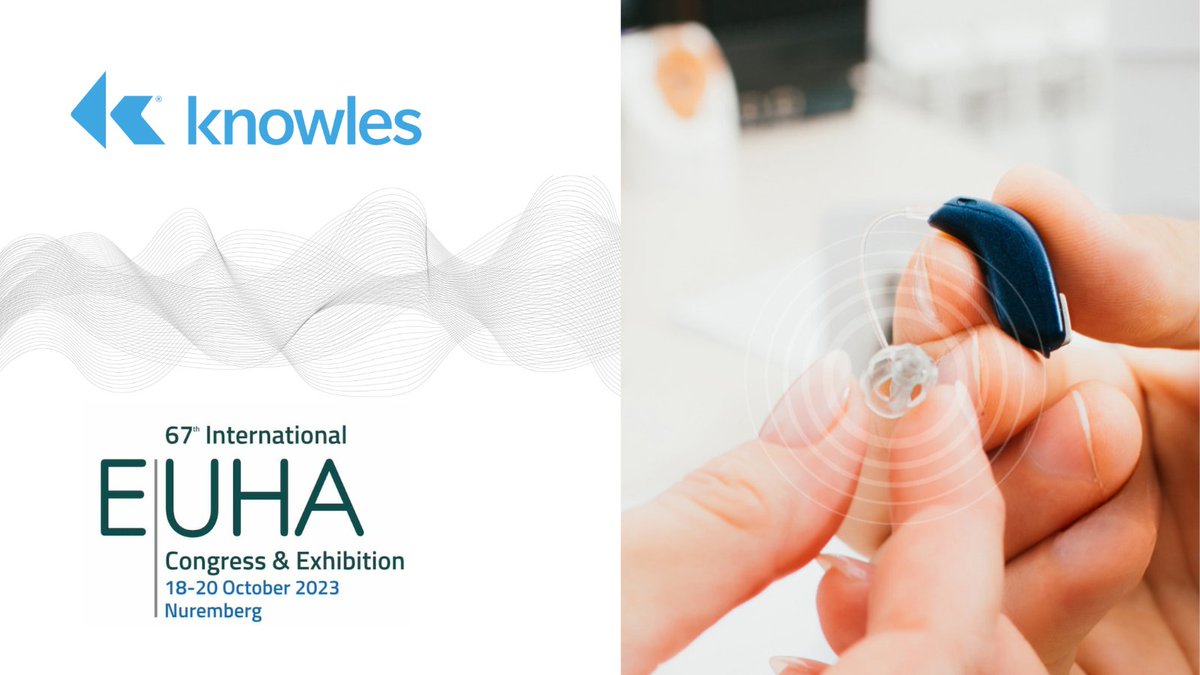 Knowles looks forward to connecting with you at #EUHA2023 this week! Join us at booth 3A.406 to explore our latest audio and ear innovations. bit.ly/3Flkqxm