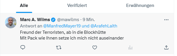ManfredMayer19's tweet photo. @ArafehLaith Wer sich in eine sachliche Diskussion begeben möchte, wird nicht als Erstes seinem Gegenüber diffamieren. So etwas lernt man in der Schule. Eine Diskussion ist der Austausch von Meinungen und Argumenten und nicht von Diffamierungen und Beleidigungen. https://t.co/SQCUQfwLtQ