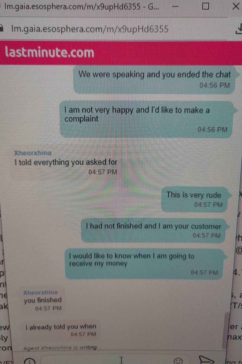 dverrrnon's tweet photo. @lastminute_com is this the expected standard of customer assistance? You have taken 2 months to refund me despite the airline having confirmed they have sent you the money. Your agent was consistently rude and when I have contacted you to complain this is the type of service https://t.co/UYc4uiAbdZ