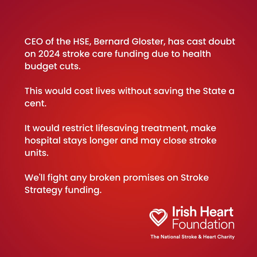 We'll fight any broken promises on #Stroke Strategy funding. @BernardGloster @HSELive @SusanMitchell_ #Budget2024