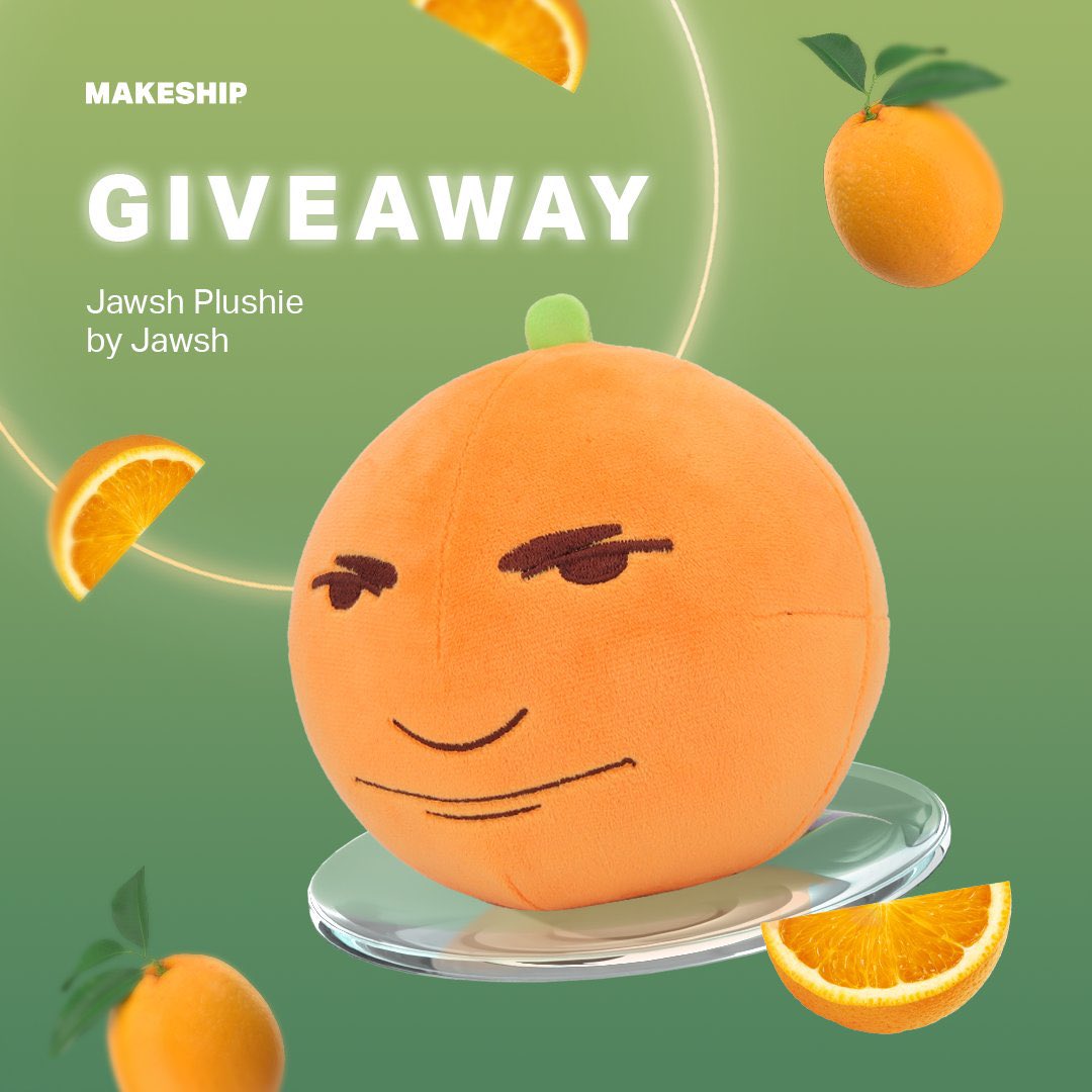 ERM… it’s giveaway time! I AM giving YOU the chance to win 1 of 2 Orange Plushies! 🤯

How to enter?
1. Follow @makeship and <a href="/Its_Jawsh/">Jawsh</a>
2. Retweet this post

Giveaway ends in 48 hours, glhf