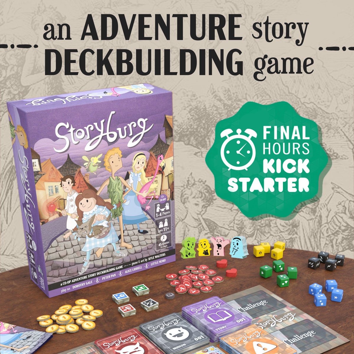 My game Storyburg has entered it's final hours on Kickstarter. Come check it out!  
I am so proud of my game - and want to share it with as many people as possible.

buff.ly/3rJaCdF