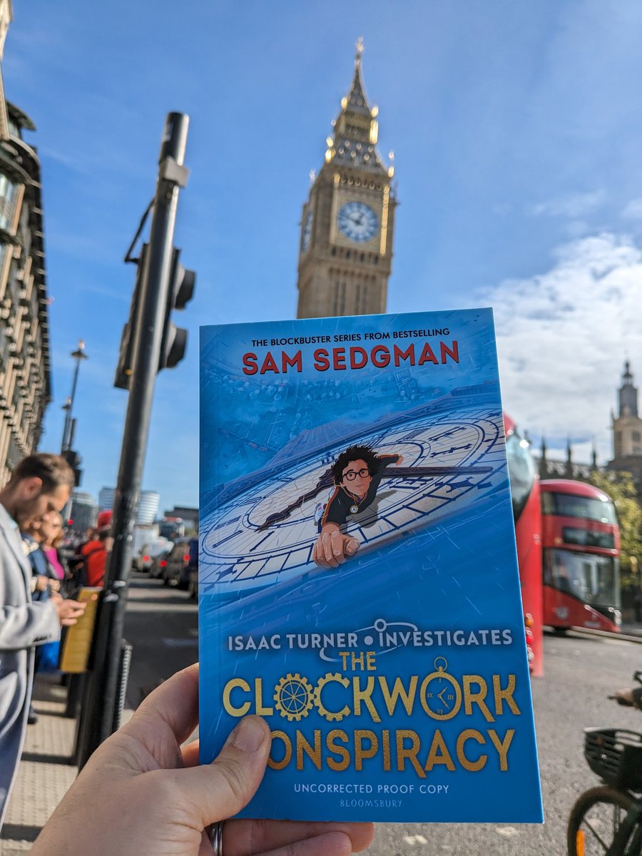 As if a new book by @samuelsedgman wasn't exciting enough, I got to go on an incredible tour to the top of Big Ben to see the inner workings that inspired the book. Mind truly blown. Thank you, @KidsBloomsbury @TheEmilyRose. Can't wait to share this one with pupils!
