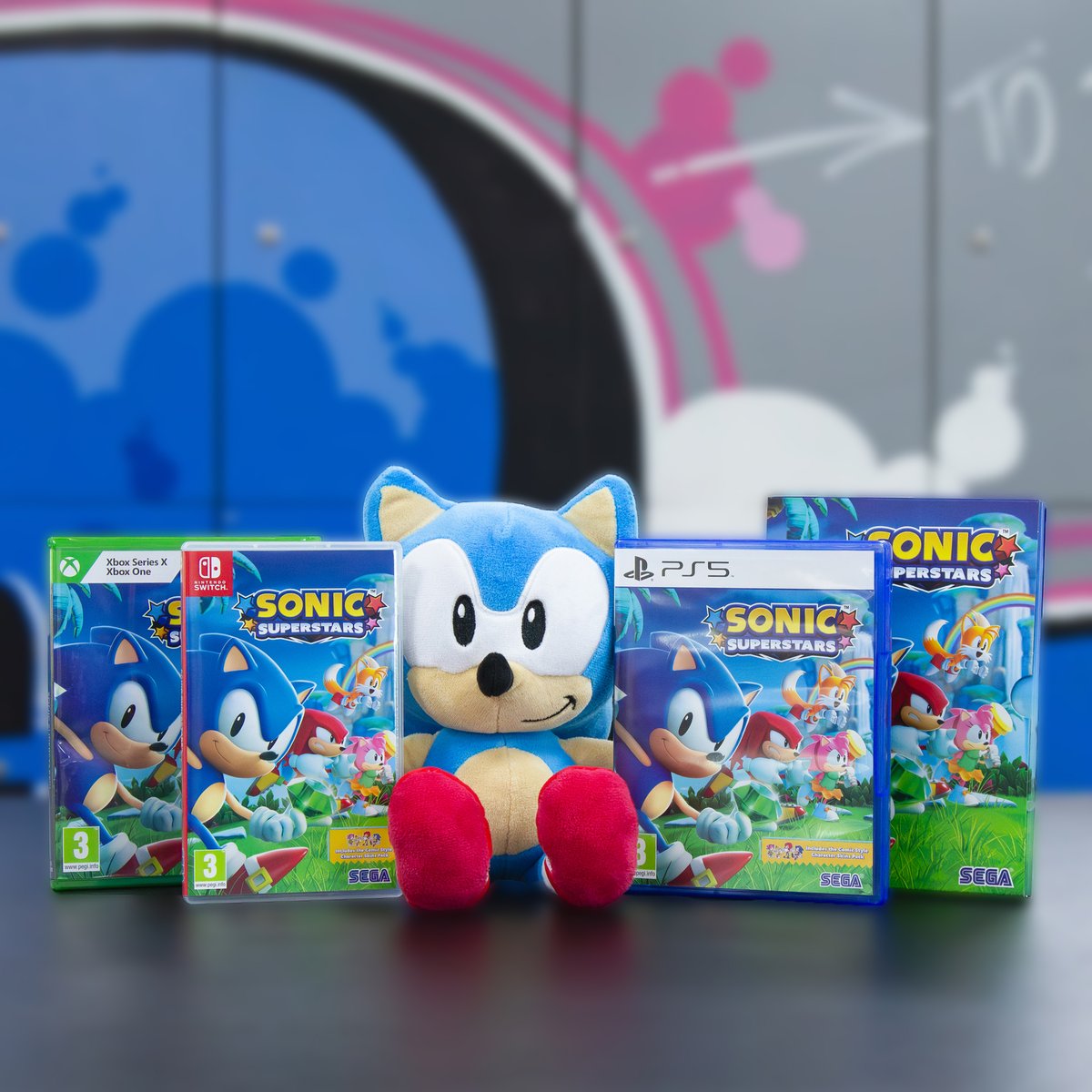 SEGA's tweet photo. Happy Sonic Superstars launch day! 💙 https://t.co/cBX0agXDmQ