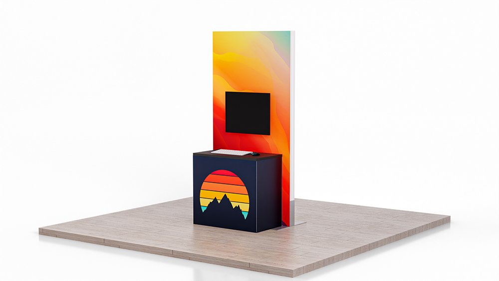 ProductionPrint's tweet image. 🚀 Exhibitors! Boost your booth&apos;s interaction with the Vector Frame Monitor Kiosk + Counter. Perfect for large TVs or dual displays. Elevate your showcase game! 🖥️✨ #TradeShowTech #ExhibitorSolutions #VectorFrameKiosk