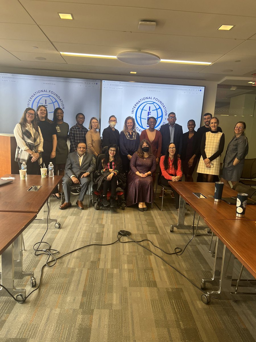 IFES1987's tweet photo. Tonight is the night! We're thrilled to honor @judithheumann, the mother of the disability rights movement. Earlier today, we met with our incredible civil society partners. Stay tuned for their words and advocacy. #IFESAwards https://t.co/cDUmuiFDeU