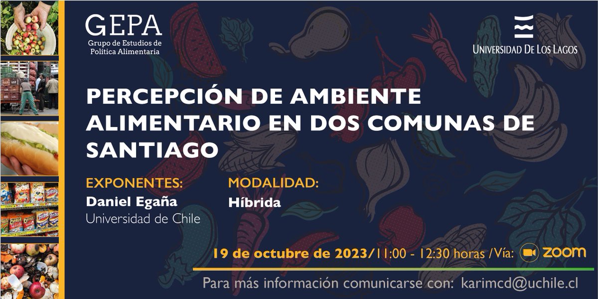 JGoldsmithWeil's tweet photo. Continúa la conversaciónsobre ambientes alimentarios en Chile este jueves, aún quedan cupos presenciales y virtuales🍏🍎🥑🍳🥦 @GEPA_Ceder https://t.co/JXdPcPq8sz