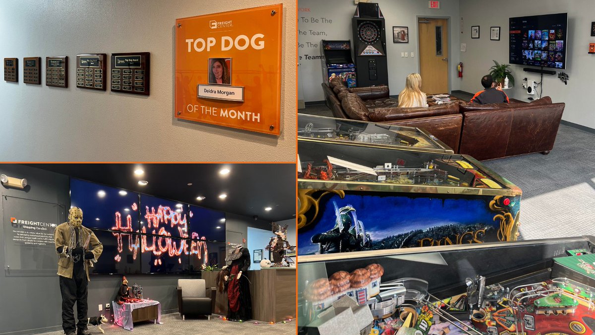 FreightCenter's tweet image. We're getting in the season's spirit with our hauntingly beautiful decorations! 🎃👻 Get ready to spook up your space! #HalloweenDecor #SpookySeason #HauntinglyBeautiful