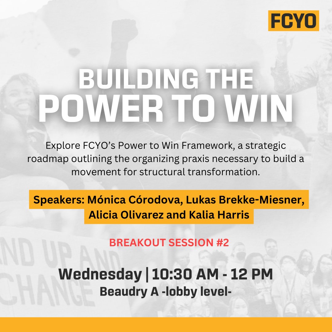 THE_FCYO's tweet image. 📲 Calling all #2023UnitySummit attendees! Add “Building the Power to Win” to your conference schedule via the Whova app for 10/18. Join us for a transformative session exploring strategies for meaningful change and diving into the role of young people in social movements 🧡