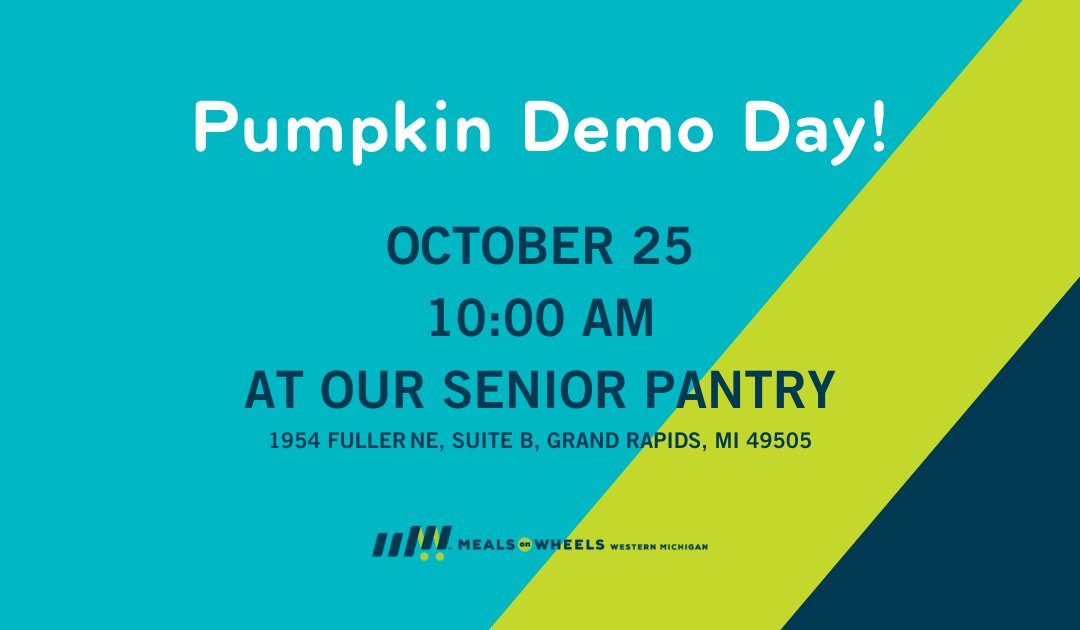 MealsonWheelsWM's tweet photo. Embrace the fall spirit at our Pumpkin Demo Day! 🎃

We're excited to have @GVSU Nursing students join us for this special event. Don't miss out on the fun and connect with talented future nurses. See you there!

#FallSpirit #MOWWM #MOWWesternMichigan https://t.co/FgSBnmnCuj