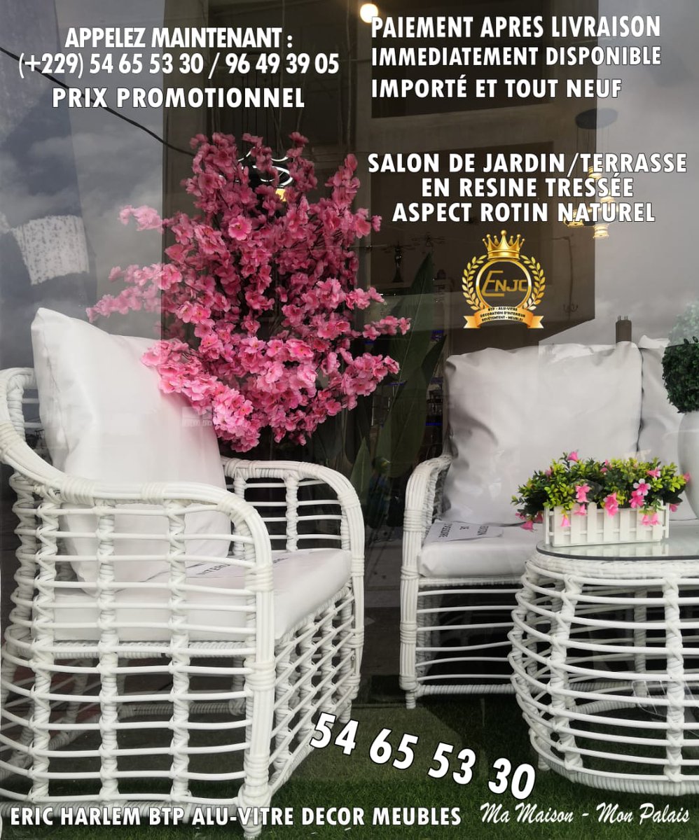 eric_harlem3's tweet photo. #salon #rotin #resine APPELEZ MAINTENANT ☎️🇧🇯 (+229) 54 65 53 30 / 96 49 39 05, COMMANDEZ ET PROTIFEZ DU NATUREL DANS VOTRE JARDIN, SUR VOTRE TERRASSE, AVEC NOTRE SALON DE LUXE CINQ (05) PLACES EN RÉSINE TRESSÉE À L'ASPECT ROTIN. https://t.co/2dYZ4eD4Gi