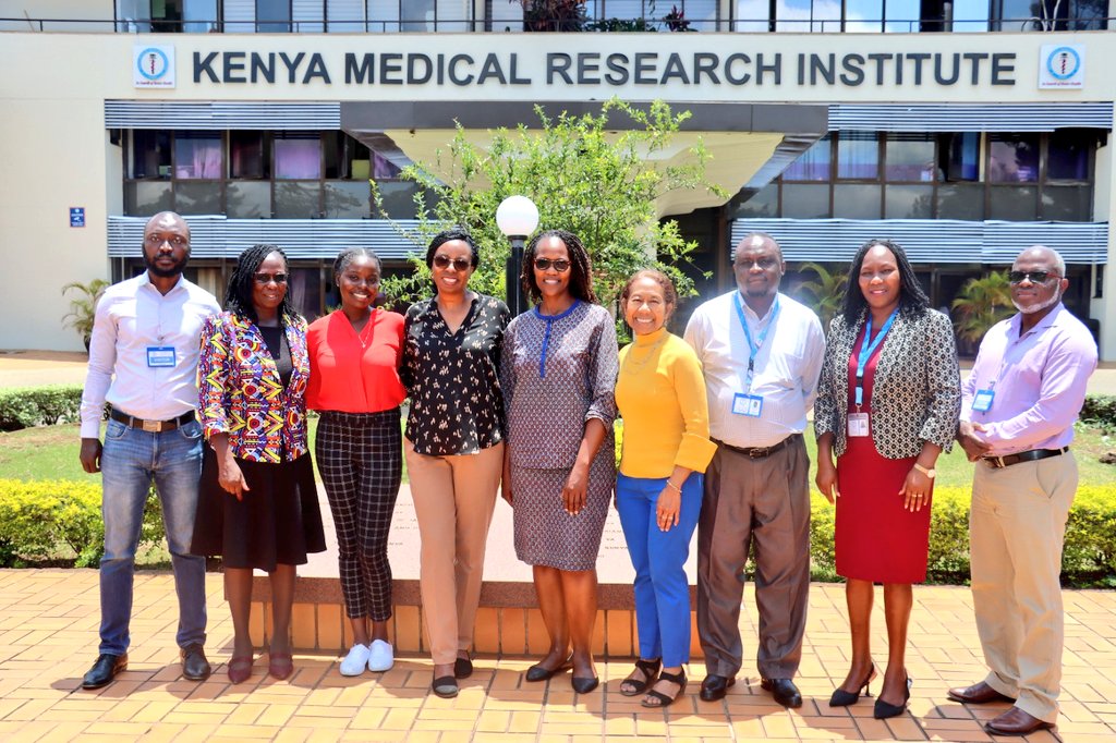 Delegates from @AC3network led by Prof. Kimlin Tan Ashing today engaged with the DG Prof. Songok, represented by Dr. Vera Manduku on research activities focused on cancer prevention and control in the region. Also present were Ann Korir & Dr. Esther Matu, among other scientists.