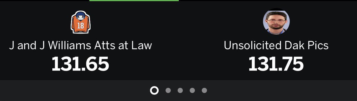 Lost these 3 fantasy football games this week. Anyone know any grandmas that need help crossing a street? I need to build up some good karma.