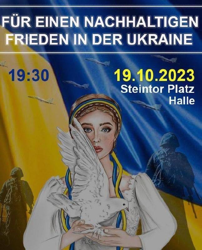 OAPHalle's tweet photo. Für einen nachhaltigen Frieden in der Ukraine!
Kundgebung am 19.10. um 19.30 Uhr
Steintor, Halle (Saale)
Der Aufruf der OrganisatorInnen im Thread ---> https://t.co/R8H2rLMg95