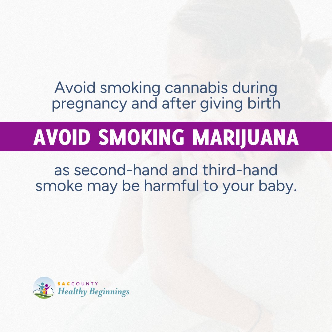 Secondhand smoke, whether from tobacco, marijuana, or other substances, can harm your baby. Marijuana smoke contains THC, which can cause a psychoactive reaction in kids: bit.ly/3QZIZqK.