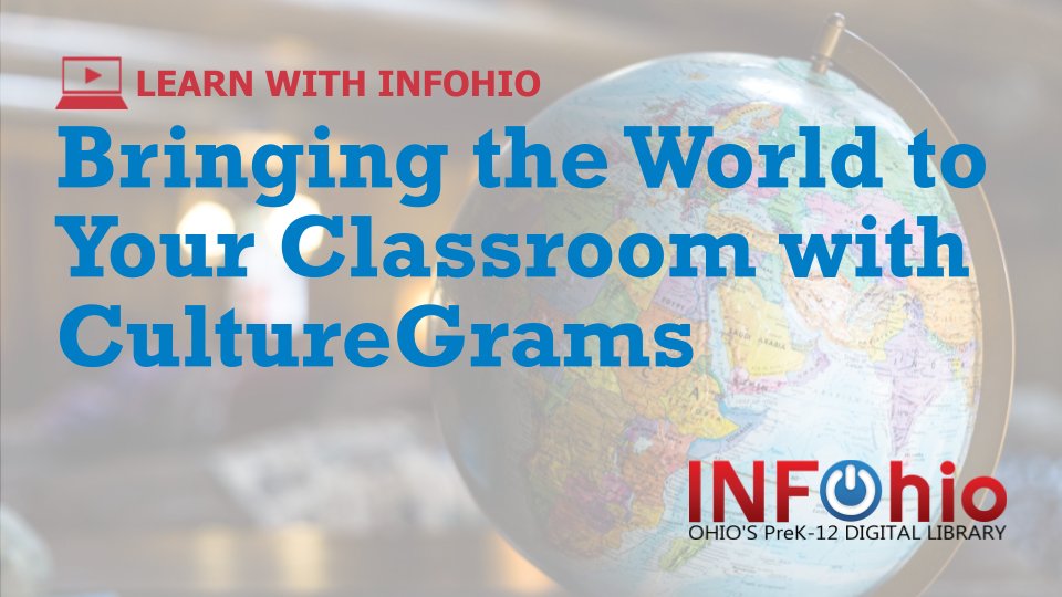 🌎 Want to learn more about CultureGrams? 💻 Watch the webinar recordings and bring the world to your classroom! 🔎 Find the links here ➡️ infohio.org/blog/item/new-…