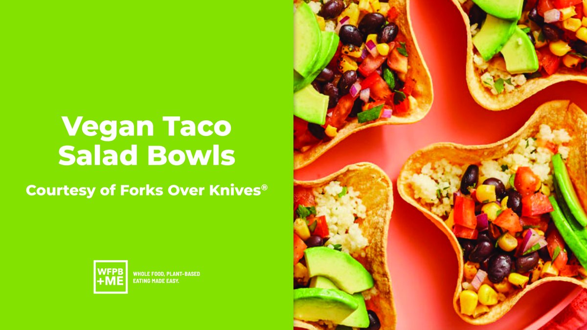 WFPBandME's tweet photo. 🍴 Taco Salad Cups for #plantbased eaters of all ages – yum! 😋 https://t.co/dsKvLXQVrW #plantbasedrecipe #wfpb #healthyfood #wholefoodplantbased #tacotuesday https://t.co/quzboabVSQ