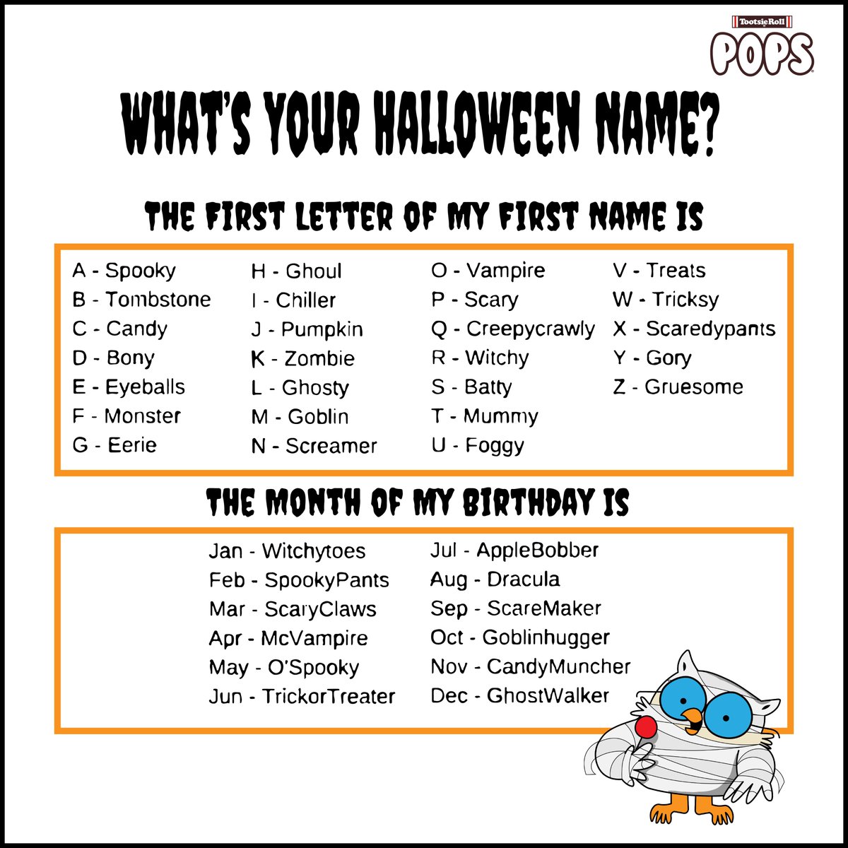 Tell me what your name is in the comments. #Halloween