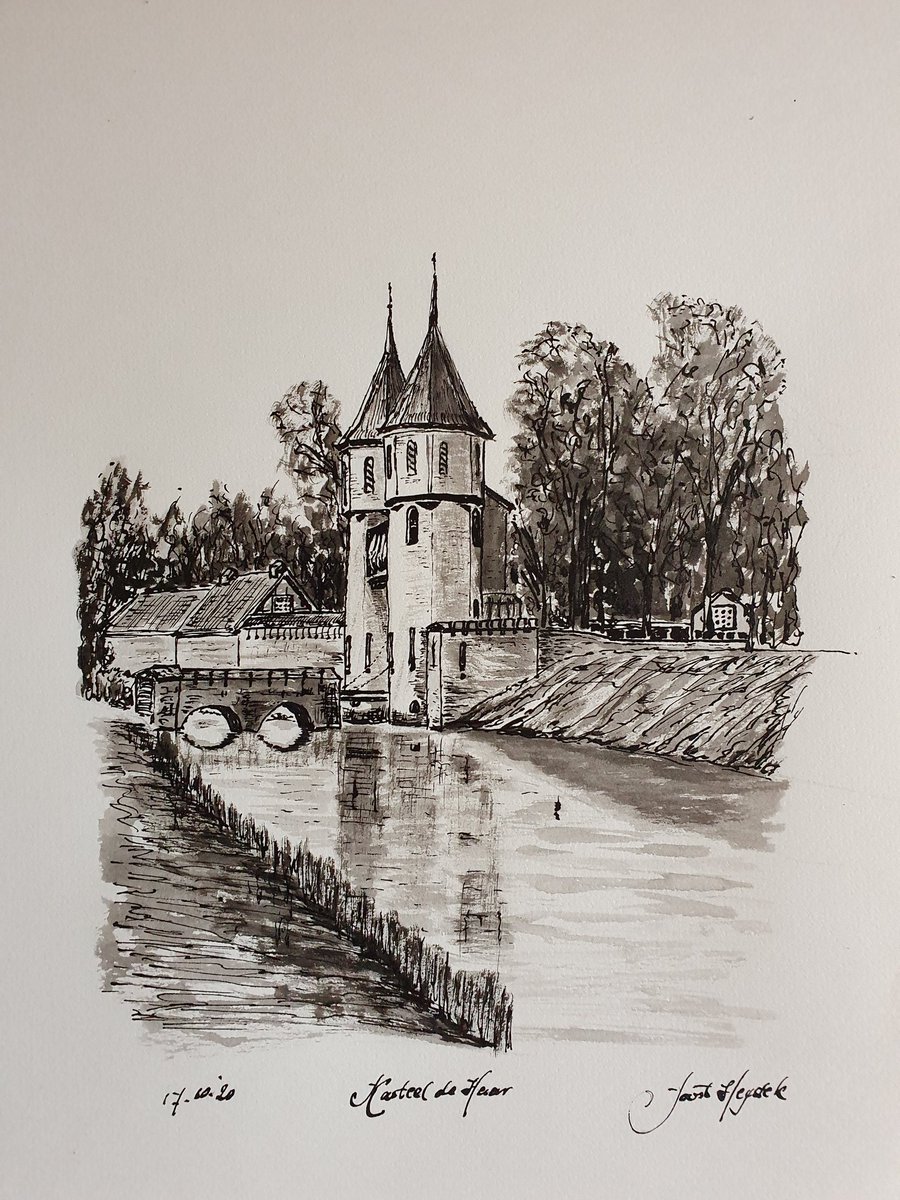 #Facebook reminds me I made this #InkDrawing 3 years ago #inktober2020 #InkDrawing #sketch #art #Haarzuilens @Haarzuilens @kasteeldehaar #Utrecht #artshare #artwork #sketchbook