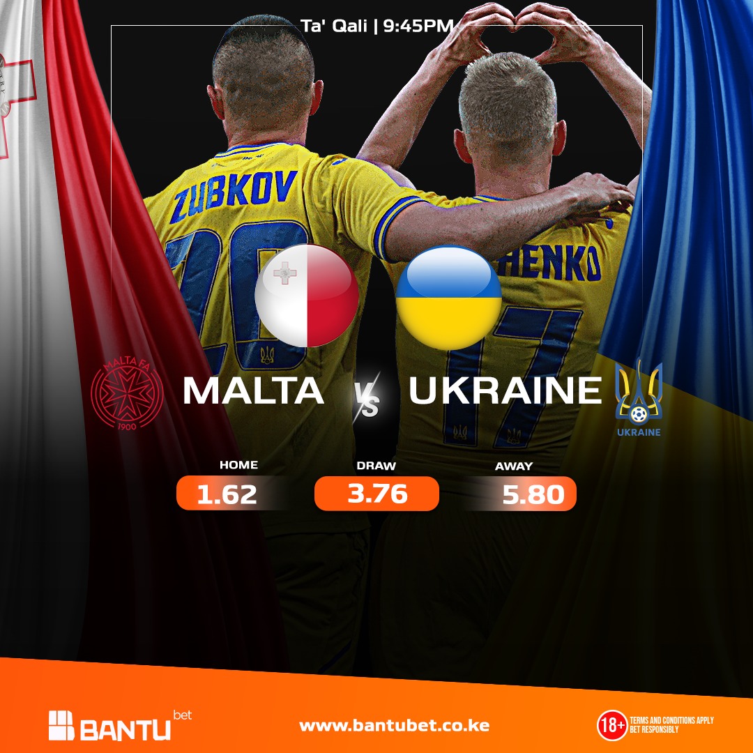 johnmtongoi's tweet photo. 🇲🇹Malta vs Ukraine 🇺🇦

⏰9:45 pm 

Malta lost all six matches in the qualifications

TODAY'S TIP;
📶DRAW ✔️ 3.76 ODDS

Bet &amp; Win Big 👉https://t.co/S4Gyp71HYB https://t.co/iEGvVJYNmg