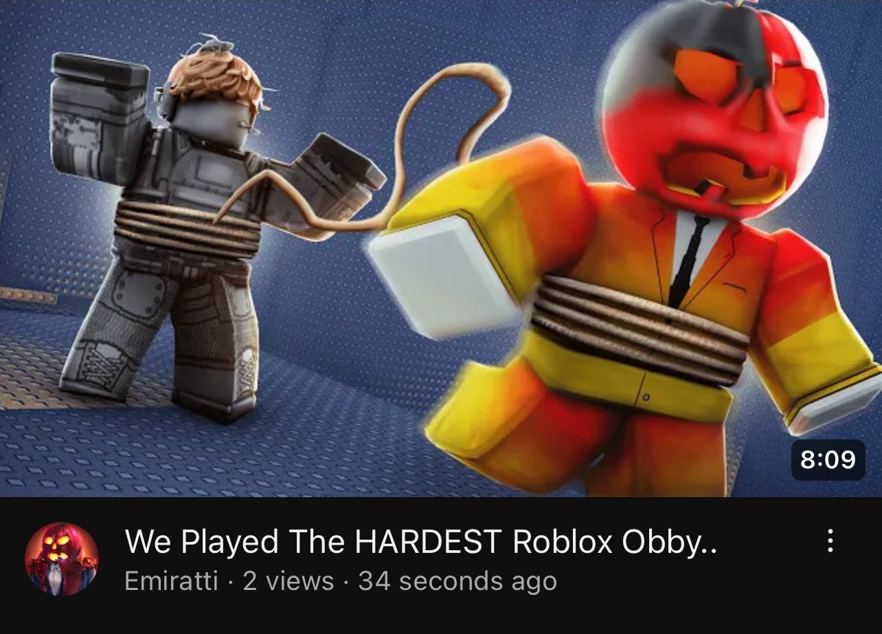 Omar 🇦🇪 on X: uploaded a very funny video! in this video, i play the  hardest obby on roblox with @BruvNick. check out the funny moments with our  struggles and if we
