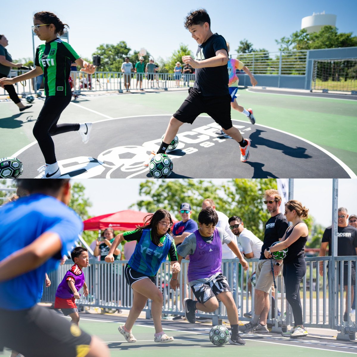 🌡️ The weather is changing, so here’s a flashback to summer @ the Murphy Park Mini-Pitch Grand Opening! ⚽️ This new soccer park overlooks Taylor, Texas’ beautiful City Lake &amp; is fun for all ages! 

Many thanks to <a href="/VisitTaylorTX/">Taylor Made Texas</a>, <a href="/4ATXFoundation/">4ATX Foundation</a>, <a href="/StDavidsFDN/">St. David's Foundation</a>, <a href="/ussoccerfndn/">US Soccer Foundation</a> 👏