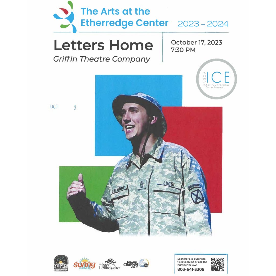 Come out and join the VMSS team TONIGHT @7:30 pm!!

"Letters Home," is a play crafted from real letters penned in Afghanistan and Iraq. Exclusively available for the USCA community's military affiliated students. 

Reach out to VMSS@usca.edu for any questions!