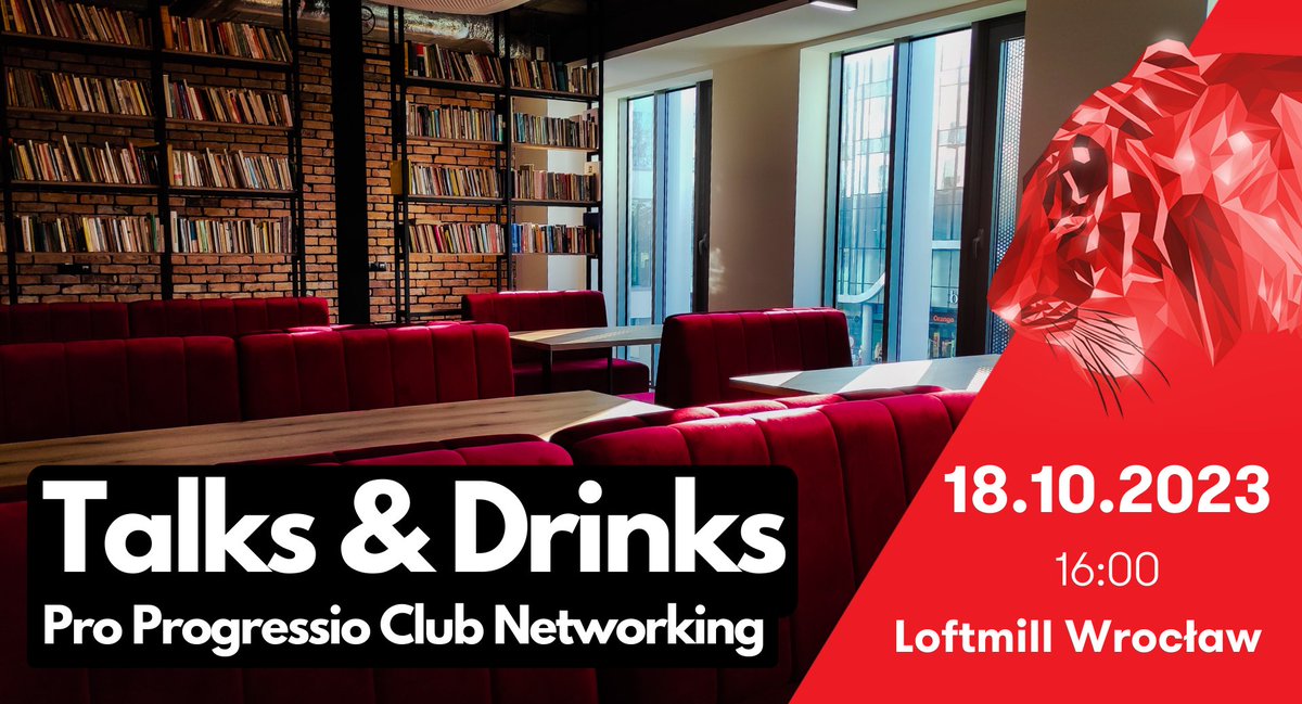 drwiktor's tweet image. Tak, tak - to już jutro!
We Wrocławiu w biurach Loftmill kolejne spotkanie z cyklu Talks&amp;amp;Drinks dla Członków Klubu @Pro_Progressio - …o-progressio-we-wroclawiu.gridaly.com/info
#networking #biznes #ProProgressio #FollowTheLeaders