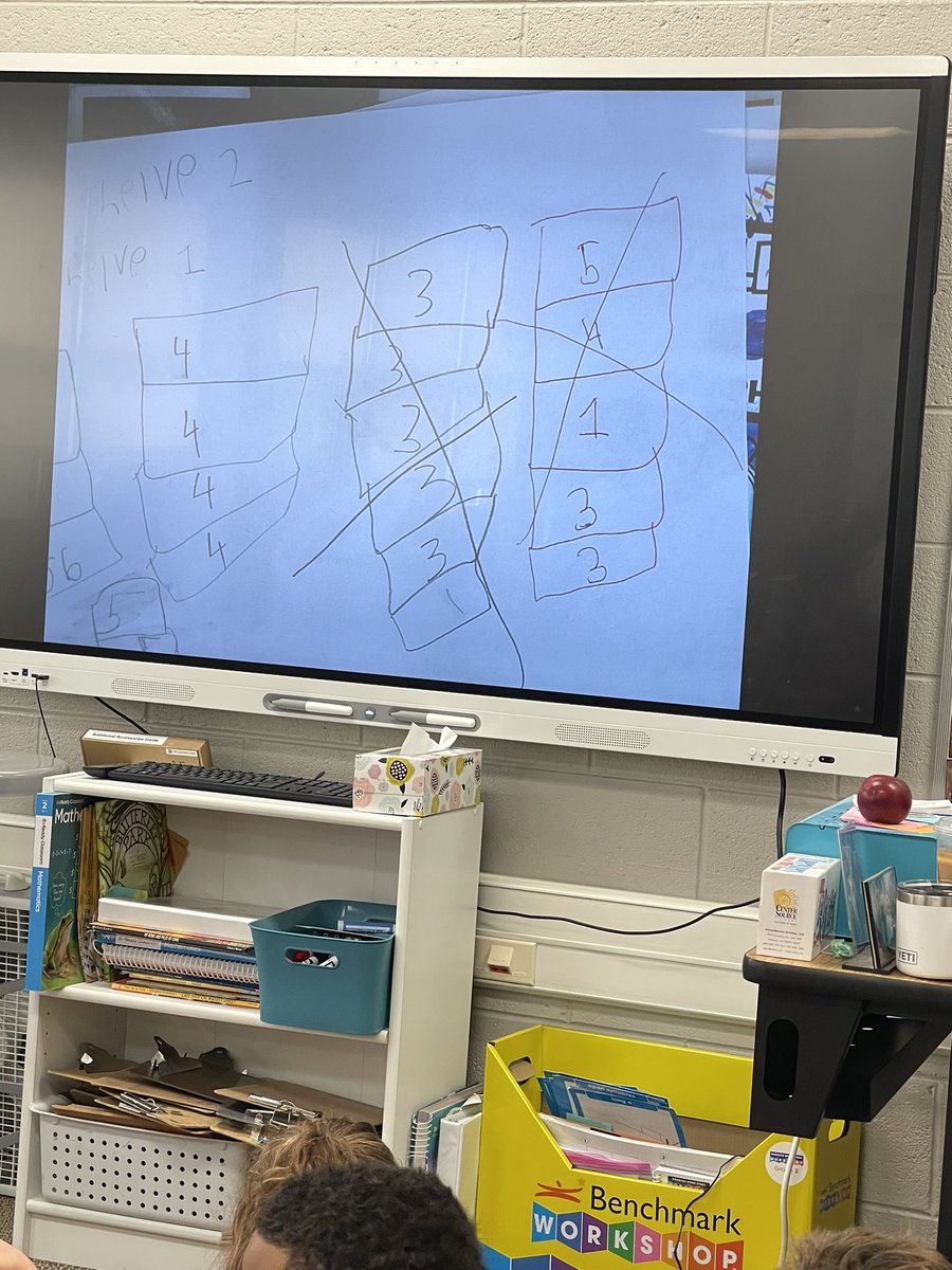 Mrs Blessington selecting and sequencing students’ work to showcase connects and  efficient strategies! <a href="/iReady/">i-Ready</a> <a href="/akleczewski/">Angela Blessington</a> <a href="/WaukeshaSTEM/">Waukesha STEM</a>