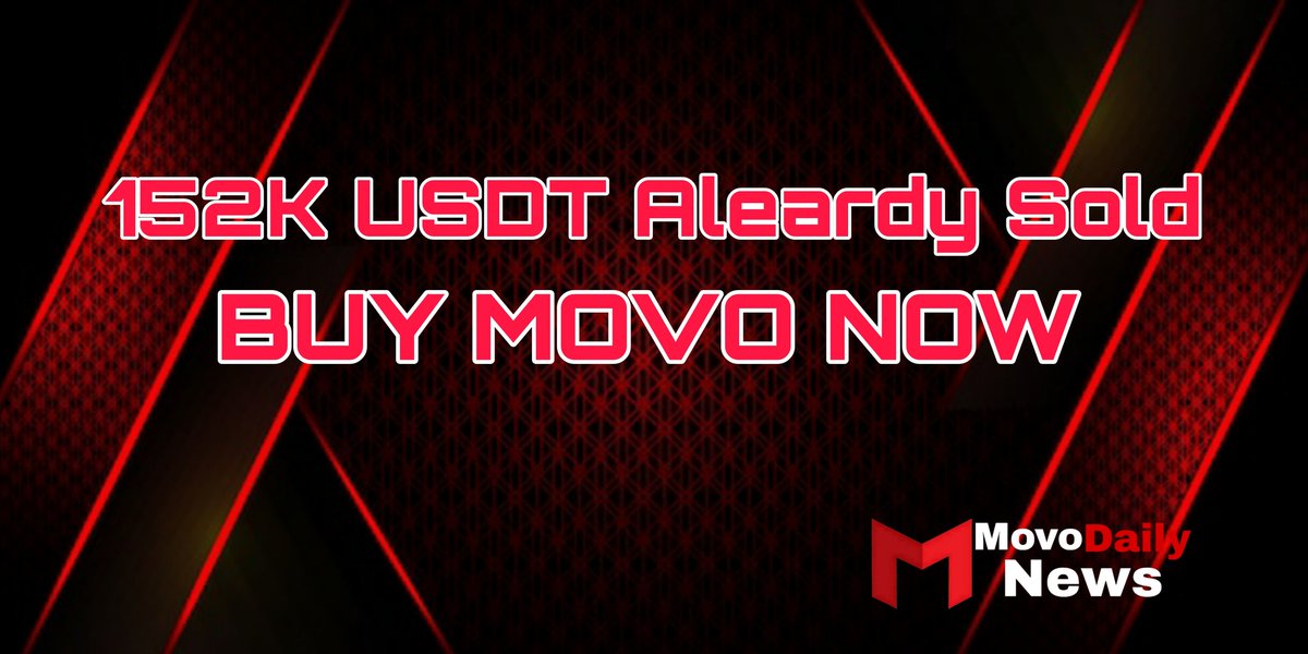 152K USDT Aleardy Sold 🚀

BUY MOVO NOW!

IEO link : bitforex.com/en/starter/MOV…

0.1 Movo giveaway 🎁
Follow <a href="/MovoDaily/">Movo Daily</a> 
Like, Rt, Comment your movo wallet👇